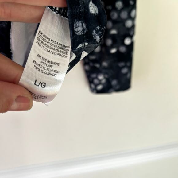 Reebok Athletic Popover Size L Black Polka Dot 1/4 Zip Track Jacket Stretch - Picture 5 of 8